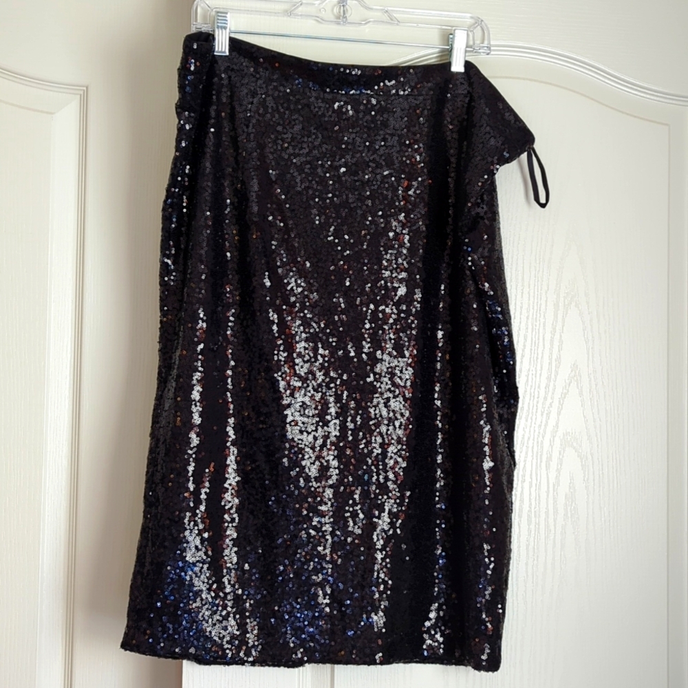 Black sequin skirt